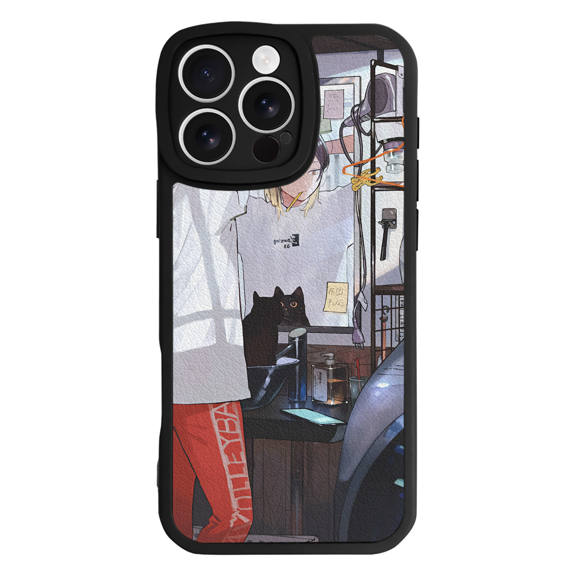 （画像用） ハイキュー!! Haikyu!! 【iPhone 16シリーズ対応】シリコンスマホケース（レザー調） 材質：シリコン